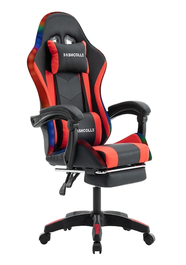 Fashcolle Red Star Işıklı - Masaj Özellikli Oyuncu Koltuğu Kırmızı-siyah Fashcolle Red Star Işıklı - Masaj Özellikli Oyuncu Koltuğu Kırmızı-siyah