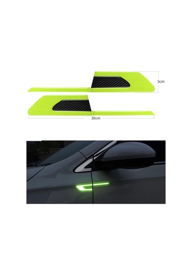 Beyaz 2 Adet/takım Araba Yansıtıcı Oto Kamyon Güvenlik Uyarı Bandı Araba Kapı Koruyucu Tampon Anti-çarpışma Şeritleri Güvenli Reflektör