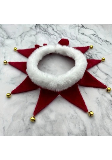 Elmpaly Kırmızı Xl Evcil Hayvan Atkısı: Kürklü, Zilli, Tüm Mevsimler İçin