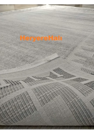 Quka Halı Istanbul %100 Akrilik 160x230 Cm Modern Halı Siyah - Gri