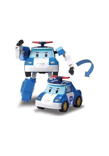 Dönüşen Polis Araba Figür Poli Modeli 10 Cm 3+ Yaş