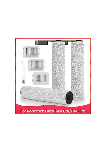 Leasetake Roborock Flexi/flexi Lite/flexi Pro Islak/kuru Elektrikli Süpürge Aksesuarları Yedek Parçaları İçin Silindir Fırça Hepa Filtresi