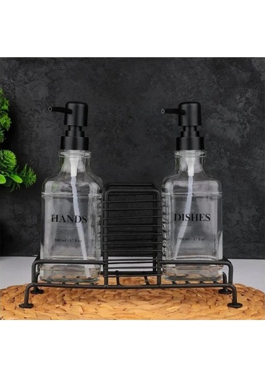 Mien Standlı 2 Li Sabunluk Seti Şeffaf