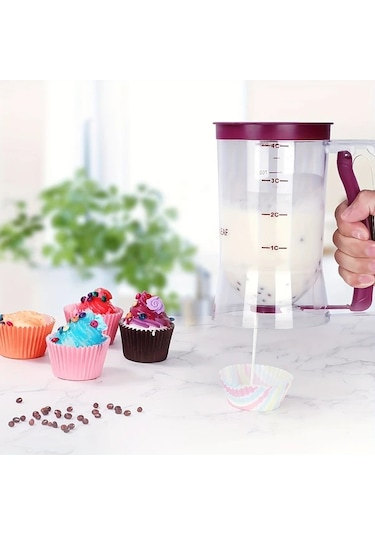 Maxaccess Kırmızı Mutfak Pastacılık Aleti: Katlanır Hamur Dispanseri - Mükemmel Krep Ve Cupcake İçin