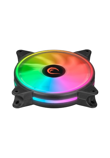 Rampage Fan 12Cm 5 Renk Ledli Gökkuşağı Kasa Egzoz Fan Rgb Fan