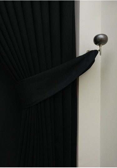 Taç Soft Siyah Fon Perde (481097295) Siyah