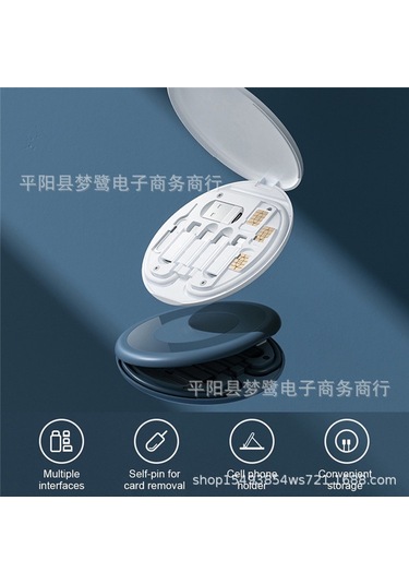 Vkemall Siyah 60w Hızlı Şarj Çok Fonksiyonlu Çevirici Veri Kablosu Ve Saklama Kutusu