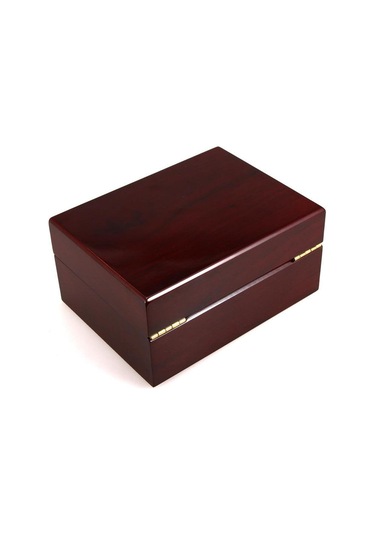 Homyl Klasik Masif Ahşap Saat Bilezik Kılıfı Bileklik Saklama Siyah