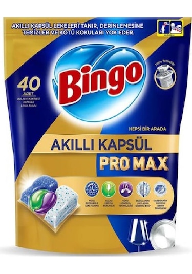 Bingo Akıllı Bulaşık Kapsülü Pro Max 40lı