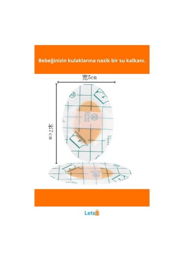 Su Geçirmez Bebek Banyo Kulak Koruyucu Bant 20 Adet