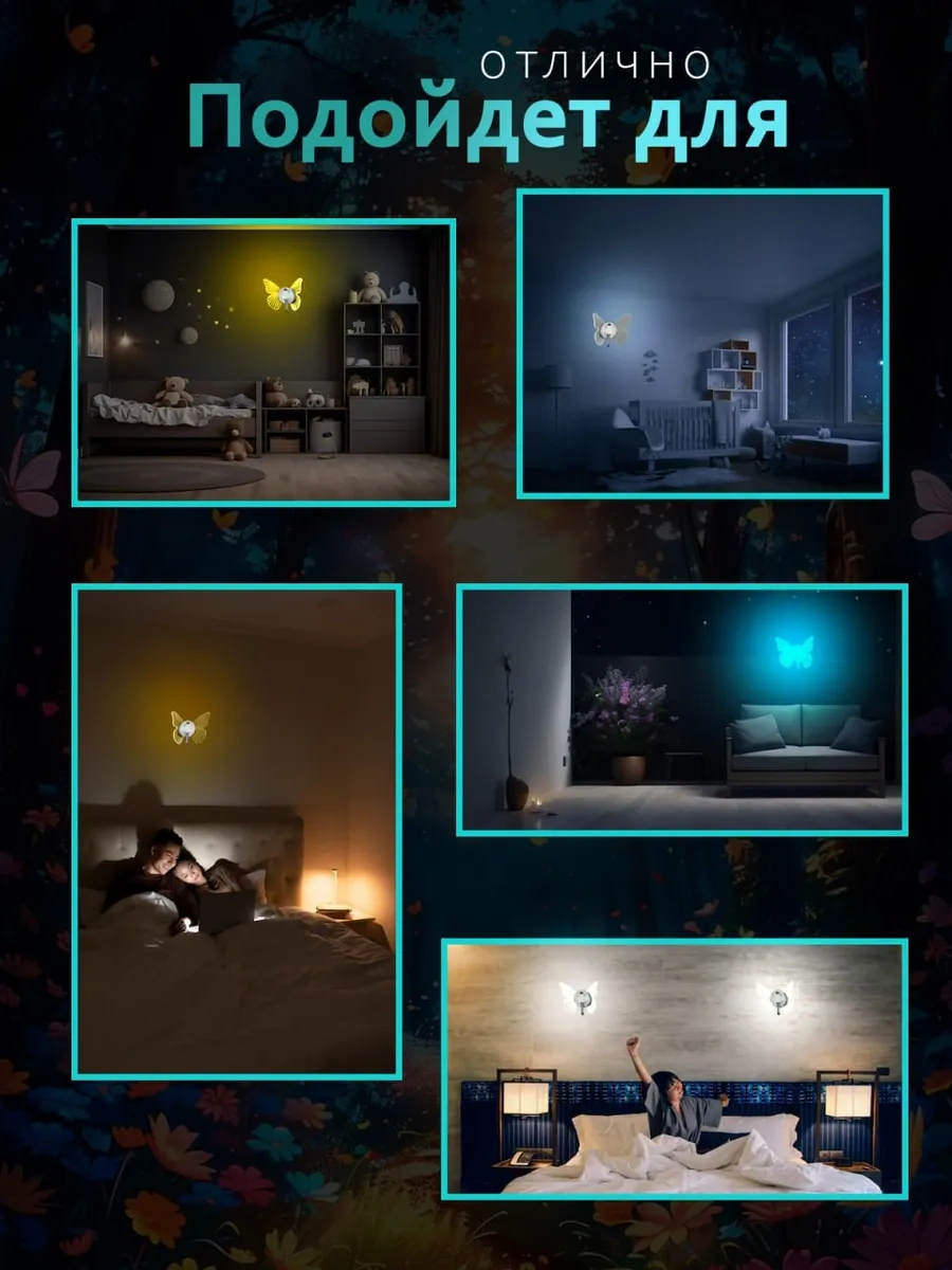 Lubimyj Svet Led Kablolu Duvar Askısı Kelebek Lamba 281624247 Gri