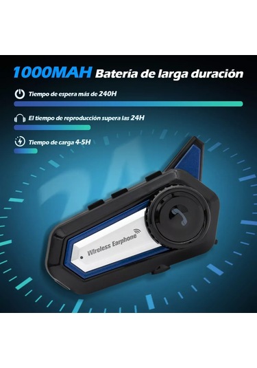 Springsun Bt31 Motosiklet Kaskı Bluetooth Kulaklık - Su Geçirmez, Uzun Pil Ömrü, Siri Uyumlu