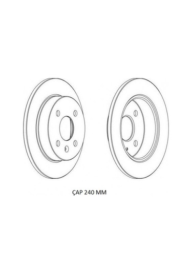 Fren Diski Opel Astra G, Astra F, Astra H Arka - 240 Mm