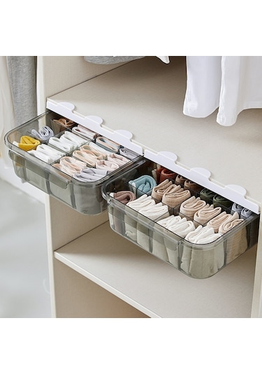 Sones Ev Gardırop Çekmece Tipi İç Çamaşırı Çorap Saklama Kutusu Bölmeli Şeffaf Diğer