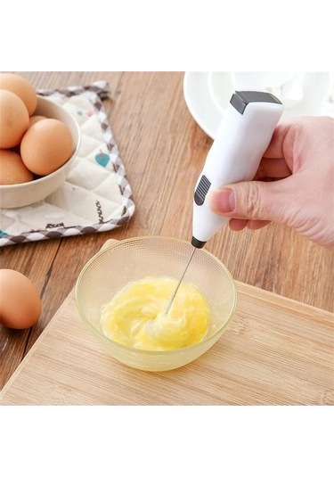Ulzyvf Yumurta Yendi Süt Paslanmaz Mutfak Mini Mikser Krema Karıştırma Kahve Kabarcık İçecek Ev Elektrikli El Çırpma Çırpıcı Beyaz Beyaz Ag Beyaz