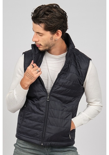 Daynax Erkek Içi Kürklü Fermuar Cepli Yelek 4920902 Lacivert Lacivert