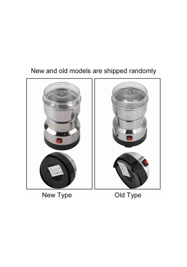 Gajeena 304 Paslanmaz Çelik Elektrikli Kahve Değirmeni - Tahıl, Fıstık, Baklagil, Baharat Öğütücü - Hızlı Ve Eşit Öğütme - 220-240v İngiliz Standartı Siyah - Gümüş