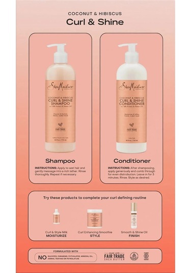 Shea Moisture Coconut & Hibiscus Şampuan Ve Saç Kremi Set 2x710ml Tüm Saç Tipleri