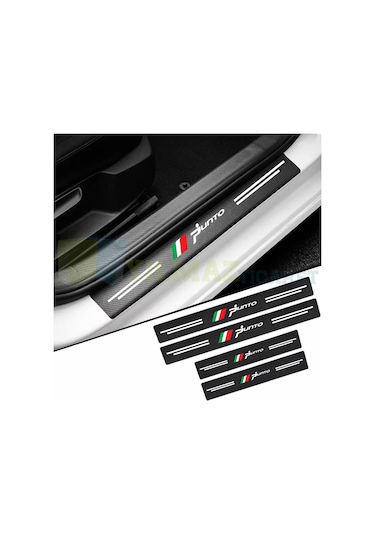 Fiat Punto Karbon Kapı Eşiği Koruma Oto Sticker Etiket 4 Parça