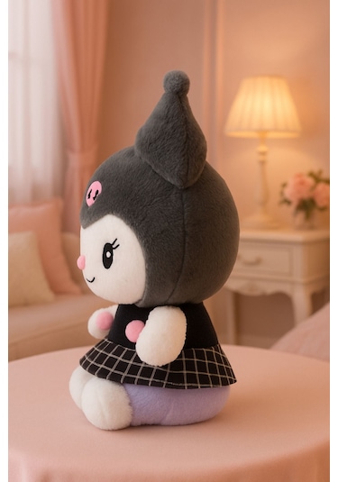 Kuromi Peluş Oyuncak 22cm Siyah Renk Etekli Kuromi Oyuncak