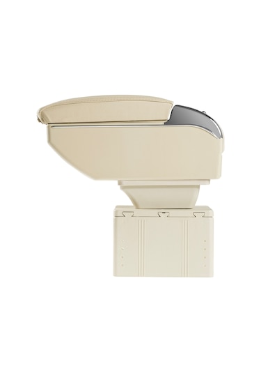 Oto Kolçak Sürgülü Ve Usb Şarj Girişli Tüm Araçlara Uyumlu Kol Dayama 7 Usb Girişli Kolçak Bej