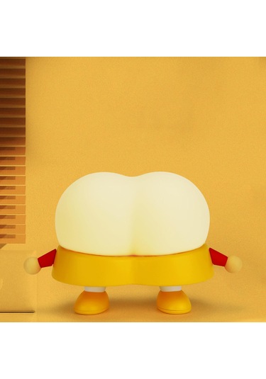 Homyl Başucu Çocuklar Komidin Için Led Gece Lambası Silikon Beyaz Çok Renkli