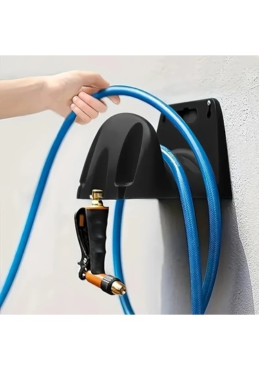 Gateesat Turuncu Duvar Tipi Bahçe Hortumu Askısı, Ağır Hizmet Plastik Su Borusu Saklama Rafı, 13.5"x11.5"x8.85"