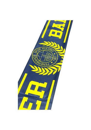 Fenerbahçe Lisanslı Since 1907 Fenerbahçe Şal Atkı Kanarya Baskılı Ahşap Kutulu Sarı - Lacivert