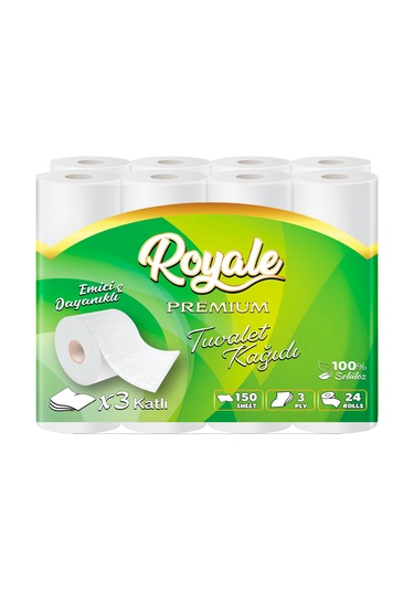 Royale Tuvalet Kağıdı 3 Kat 24 Rulo 3 Paket