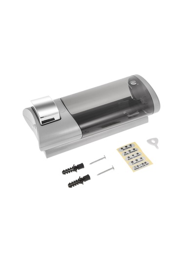 Hombey Duvar Tipi 500ml Sabun Dağıtıcı - Tek Lübbeyli Manuel Basma - Banyo/hotel Sabunluk - Gümüş Renk - Dayanıklı Abs+pc Malzeme Gümüş