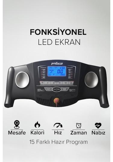 Proforce Pasifik Koşu Bandı - 2.50 Hp Katlanılabilir Kolay Kurulum Led Gösterge 0.8-14 Km/sa Proforce Pasifik Koşu Bandı - 2.50 Hp Katlanılabilir Kolay Kurulum Led Gösterge 0.8-14 Km/sa
