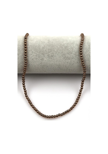 Bakır Renkli Hematit Dizi 4 Mm Küre Kesim Gümüş