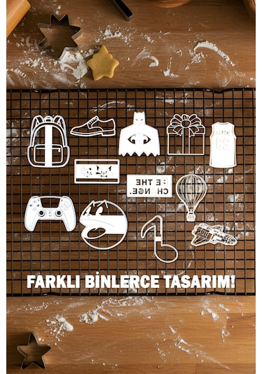 Kirpi Kurabiye Kalıbı, Hamur Şekillendirici, Bisküvi Kalıbı, Kolay Kesim Ucu Beyaz