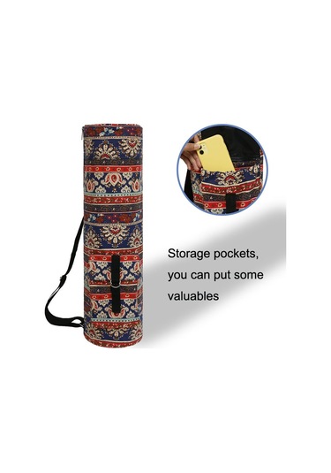 Sones Baskılı Yoga Omuz Sırt Çantası Kalınlaştırılmış Yoga Mat Çantası Spor Salonu Çantası Sıcak Renk