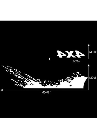 Besthome1 4 Parça Otomotiv Pvc Çıkartma Seti, 190x50cm & 40x10cm, Beyaz/siyah/kırmızı Renkli
