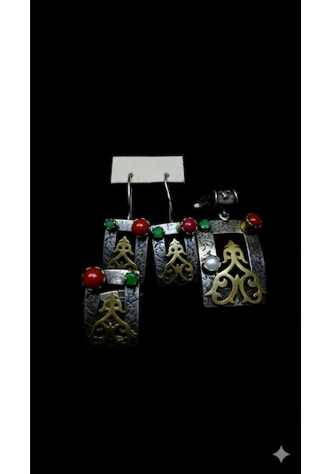 Otantik Dikdörtgen Gümüş Set Bronz