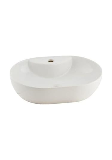 Seramiksan Alto Beyaz Batarya Delikli Tezgah Üstü Lavabo