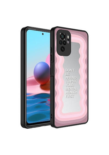 Xiaomi Redmi Note 10 Kılıf Aynalı Desenli Kamera Korumalı Parlak Zore Mirror Kılıf