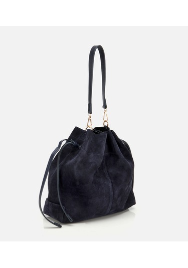 Hotiç Kadın Süet Deri Lacivert Bucket Omuz Çantası 03cah316270a680 03cah316270a680 Lacivert