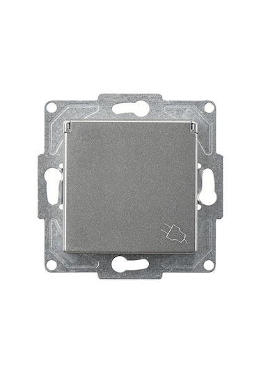 Günsan  Eqona Füme Kapaklı Topraklı Priz Mekanizma