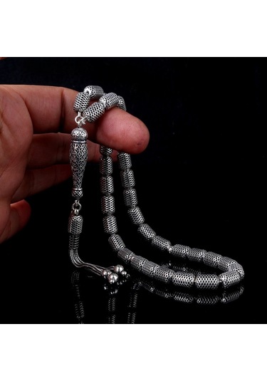 925 Ayar Gümüş Kapsül Kesim Fizyon Tesbih Model 9