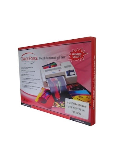 Office Force 125 Mic.A3 303X426 Parlak Laminasyon Filmi 100’Lü