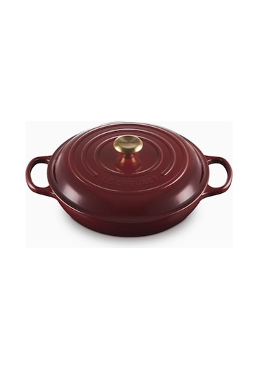 Le Creuset Gourmet Profesyonel Lüks Döküm Tencere Bordo 30 Cm