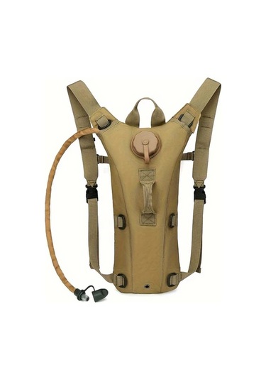 Dashanshop 1 Adet 3l Büyük Kapasiteli Su Torbası Bisiklet Su Çantası Outdoor Spor Tactical Tan Haki