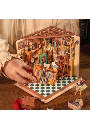 Rolife Sam's Study Library - Kendin Yap Minyatür Maket