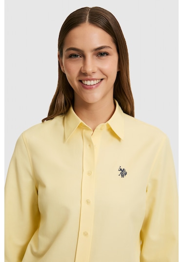 U.S. Polo Assn. U.s. Polo Assn. Kadın Açık Sarı Gömlek Basic 50324791-vr004 Açık Sarı