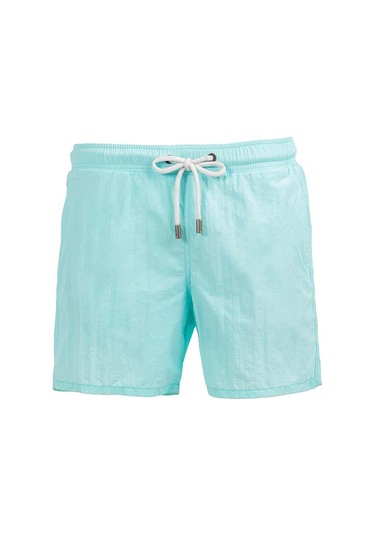 Mint Su İtici Özellikli Naylon Kumaş Düz Renk Basic Erkek Plaj Deniz Şort Mayo - 540-mint 001