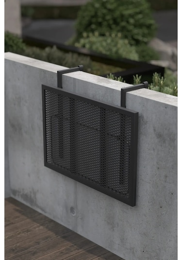 Retodesign Metal Katlanır Balkon Masası -askılı Katlanır Masa 500 Siyah