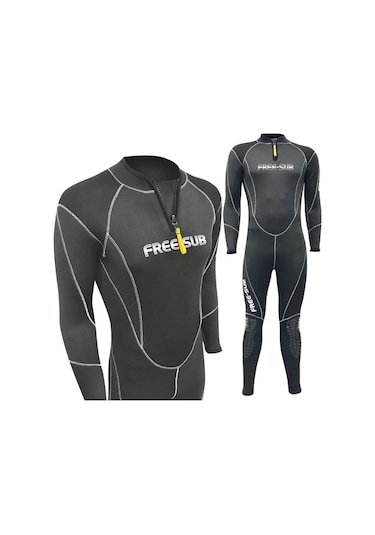 Free-Sub 5Mm Thyphoon Siyah Scuba Tüplü Dalış Elbisesi (489036531) Siyah
