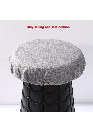 Chuangyinshop 1 Adet Gri Kamp Taburesi Pufu - Nylon Polyester Katlanır Portatif Outdoor Gri